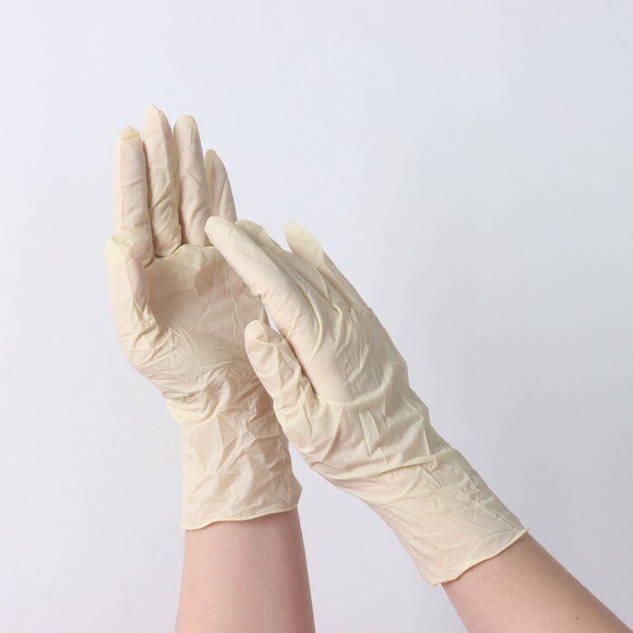 Латексные перчатки смотровые неопудренные, текстурированные, н/ст, размер XS - фотография № 3