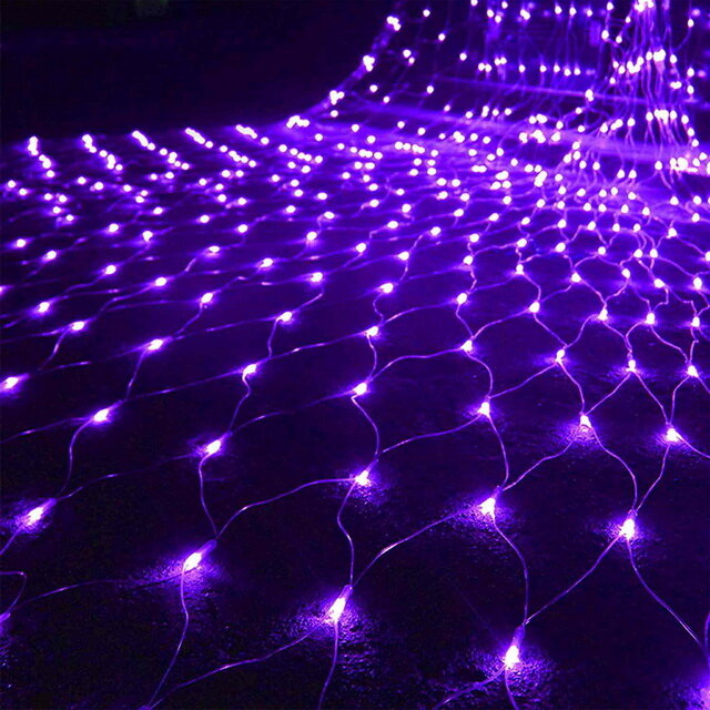 Snowhouse Гирлянда Сетка 2*1.5 м, 300 фиолетовых LED ламп, прозрачный ПВХ, уличная, соединяемая, IP44 NTLD300-V-E
