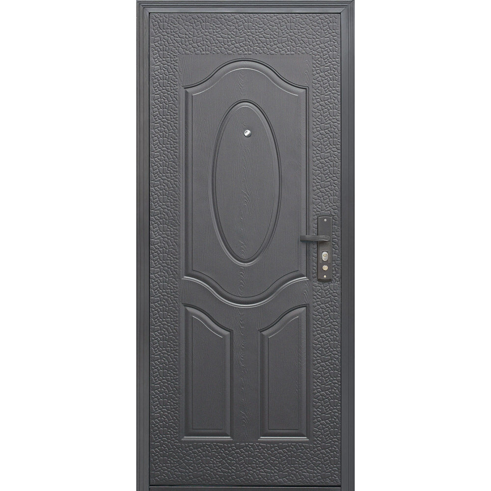 Дверь входная Е40М правая коричневый - коричневый 860х2050 мм - фотография № 3