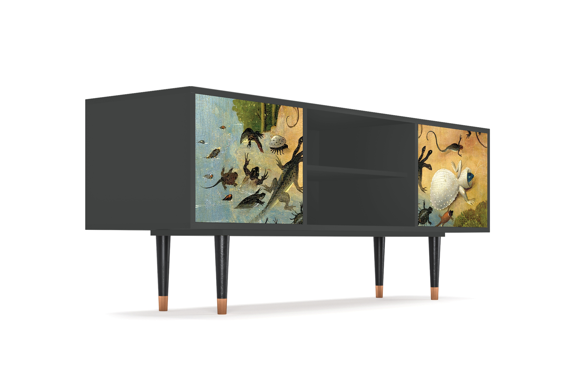 ТВ-Тумба - STORYZ - T2 The Garden by Hieronymus Bosch, 170 x 69 x 48 см, Антрацит - фотография № 4