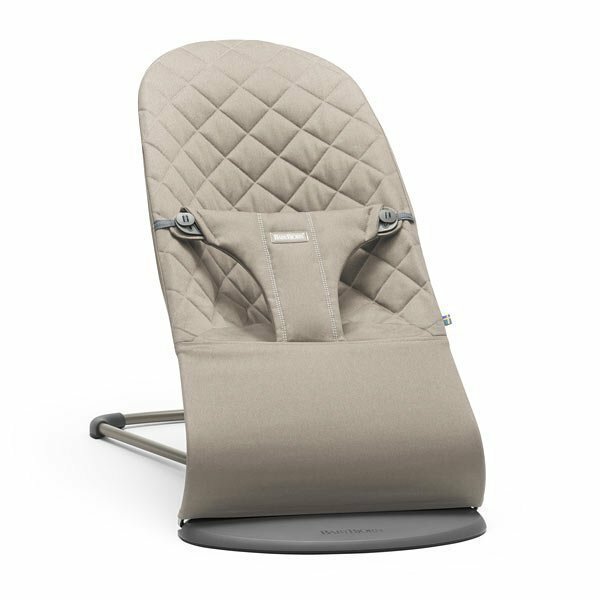 Шезлонг BabyBjorn Bliss Cotton, Classic Quilt, песочно-серый