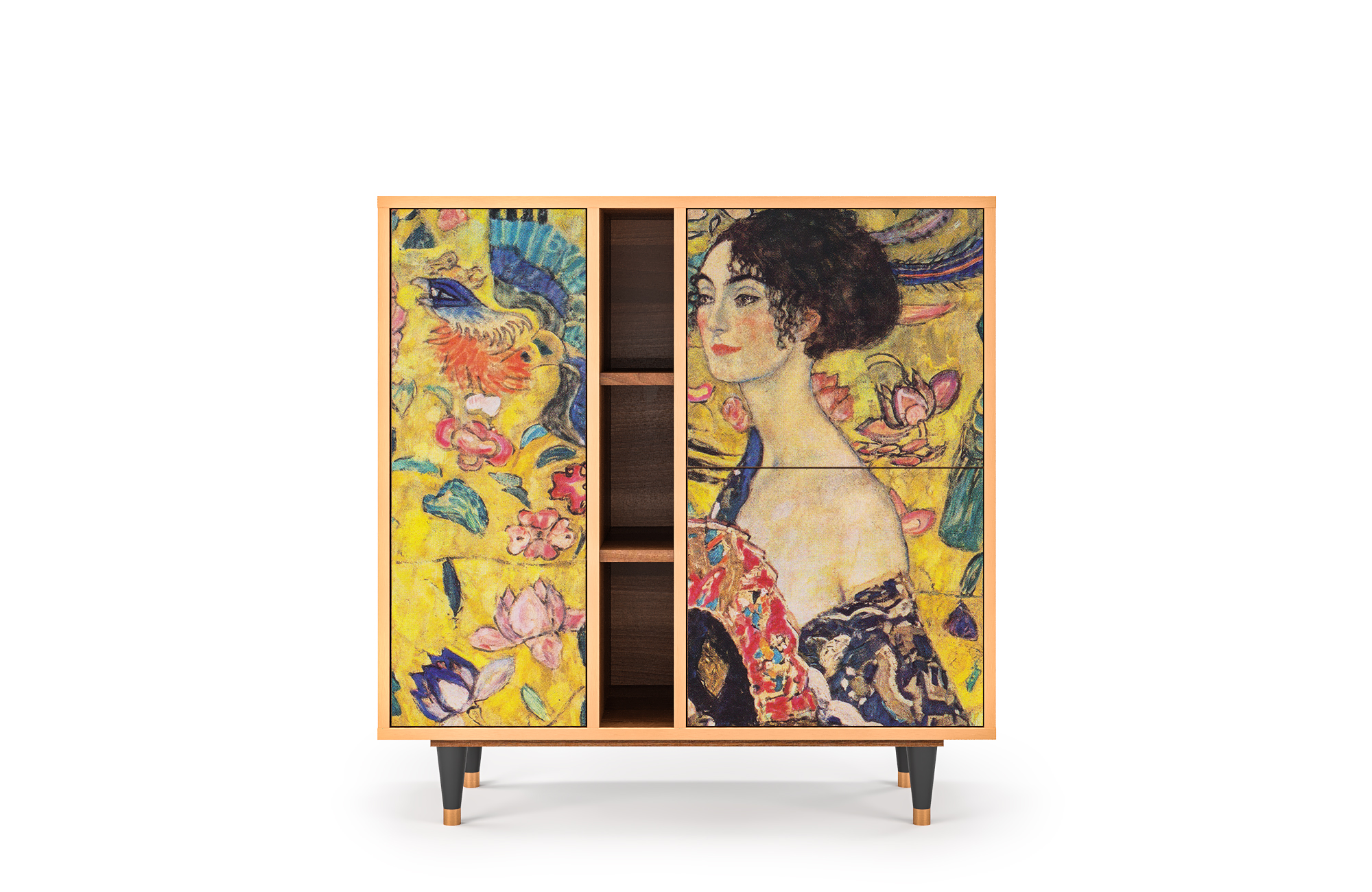 Комод - STORYZ - BS5 Lady with Fan by Gustav Klimt, 94 x 96 x 41 см, Орех - фотография № 2