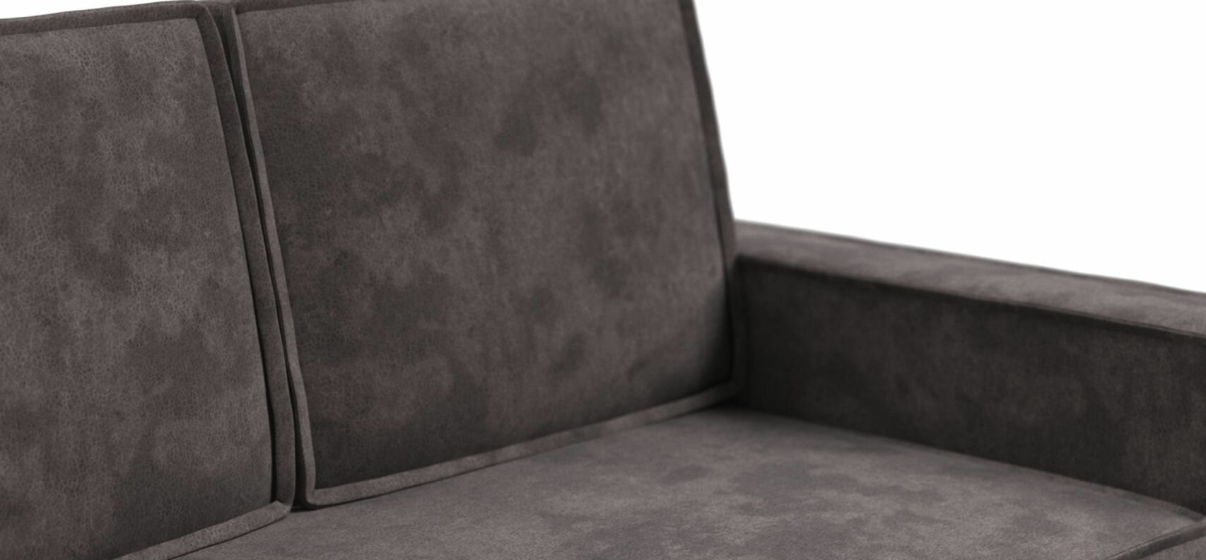 Прямой диван-кровать Оскар 2, выкатной EASY ROLL, велюр Alkantara серый, 167x112x94 см - фотография № 9