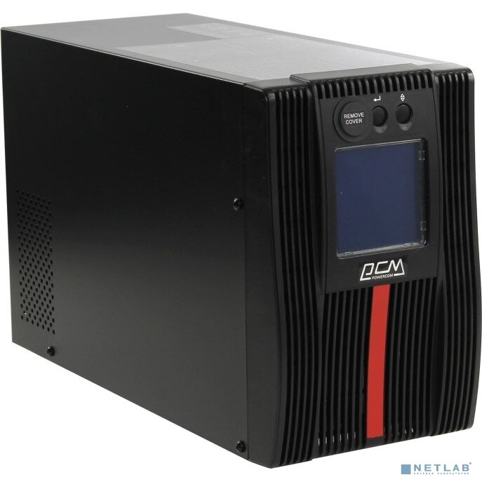 PowerCom ИБП PowerCom Macan MAC-1000 UPS On-Line, 1000VA / 1000W, Tower, IEC, LCD, Serial+USB, SmartSlot, подкл. доп. батарей