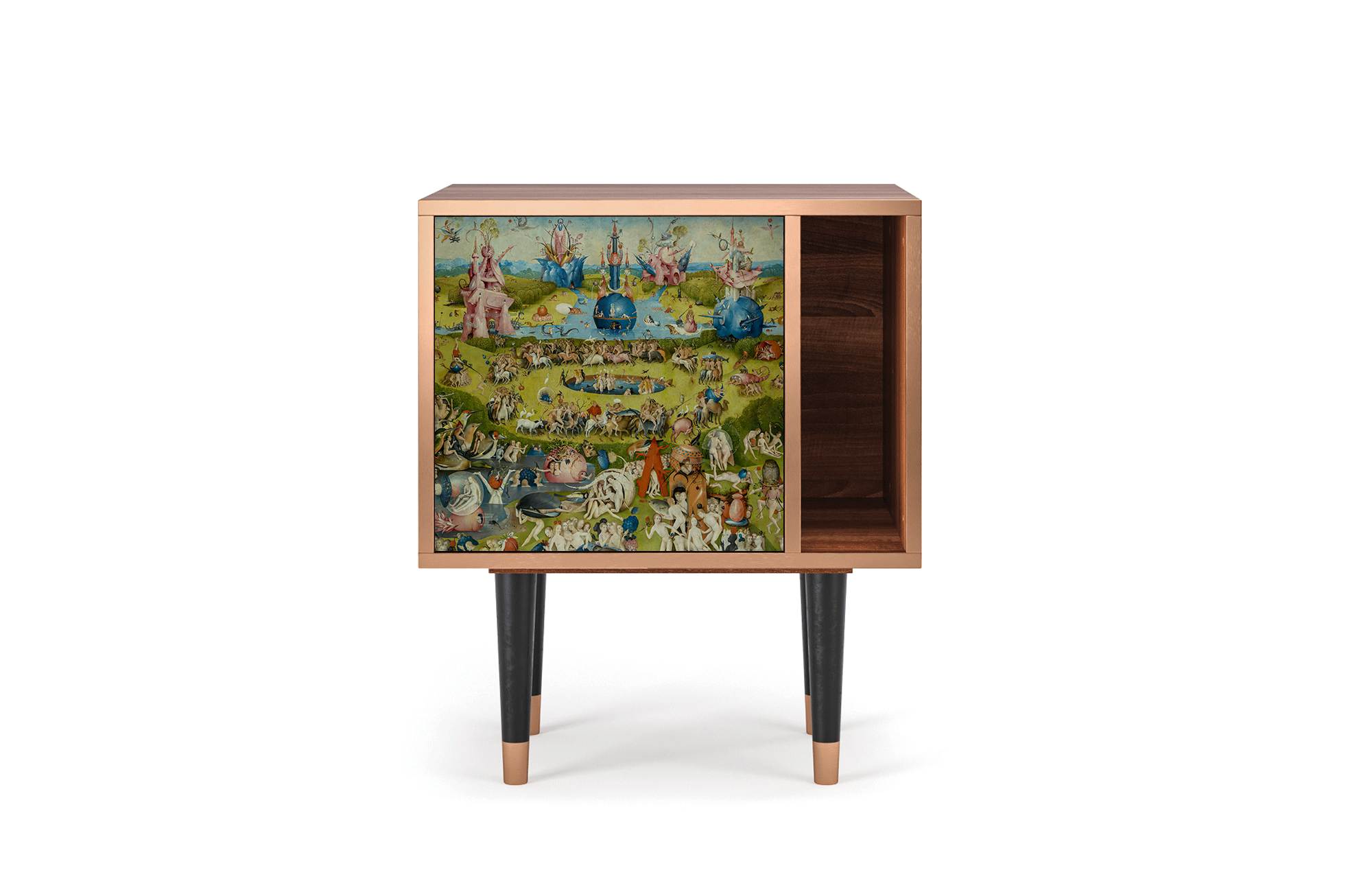 Прикроватная тумба - STORYZ - S2 The Garden by Hieronymus Bosch, 58 x 69 x 48 см, Орех - фотография № 2
