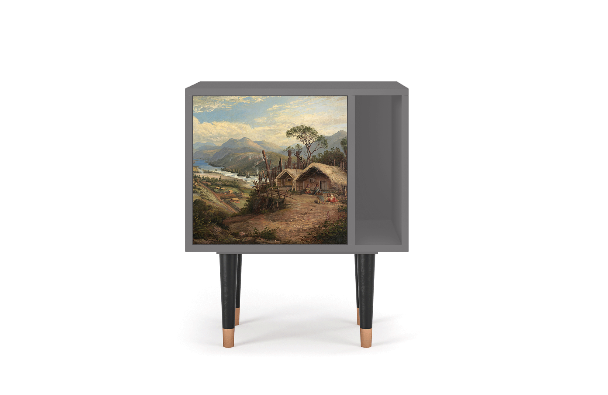Прикроватная тумба - STORYZ - S2 View Across the Plains by Charles Blomfield, 58 x 69 x 48 см, Серый - фотография № 2
