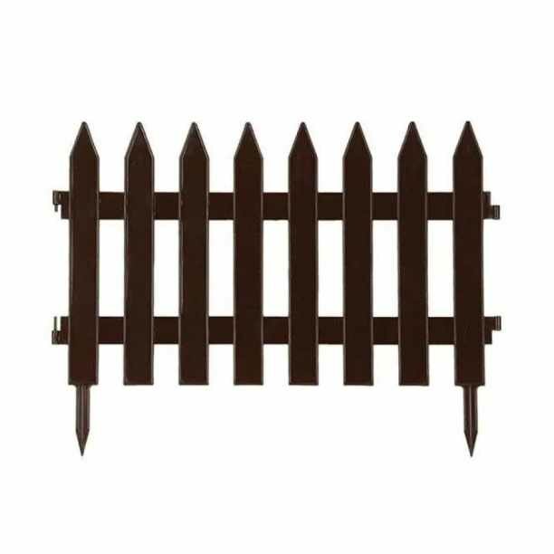 Забор для сада Классик h35 см коричневый - фотография № 1