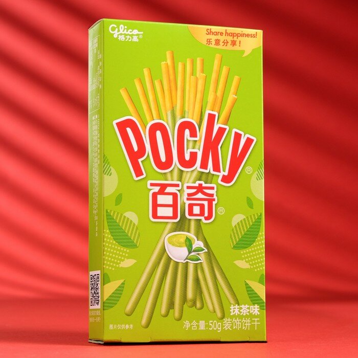 Палочки поки GLICO со вкусом матча, 55 г - фотография № 1