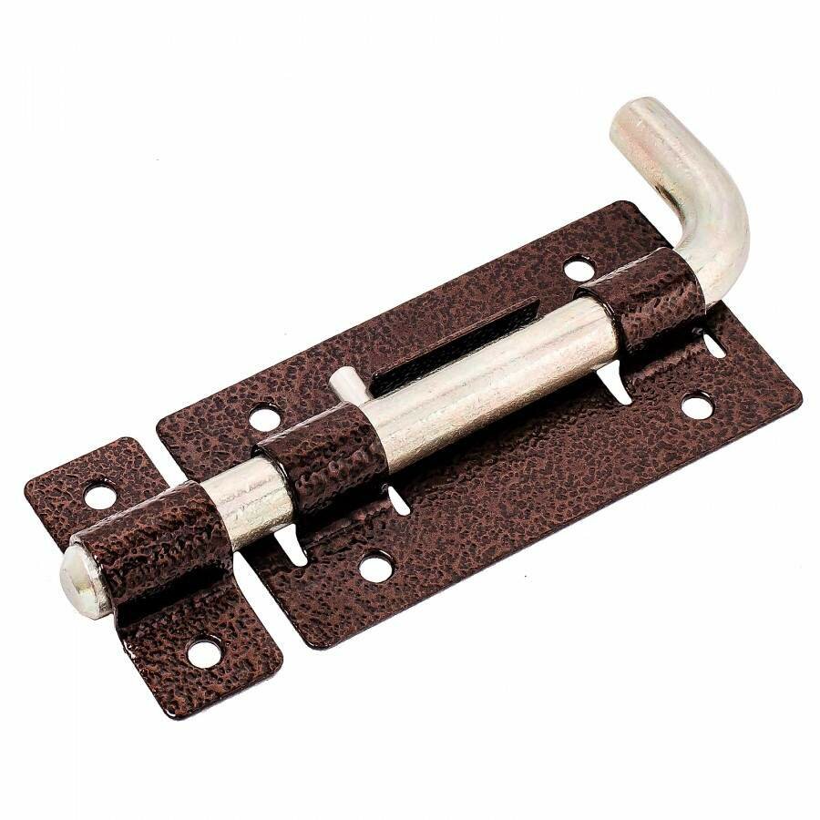 фото Засов Киров Секрет ЗД-03 антик медь круглый Г-образный (20) (арт. 804563)