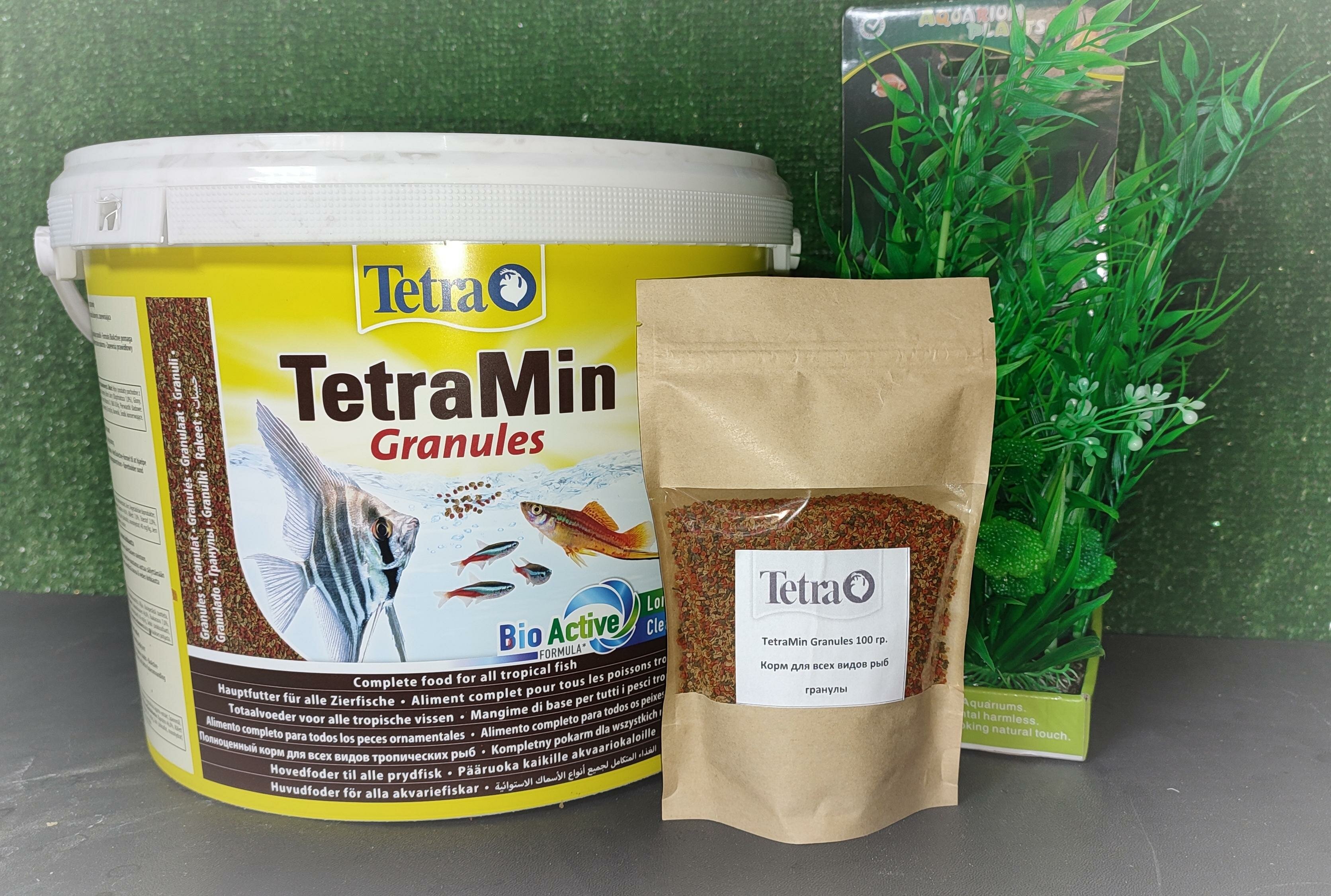 TetraMin Granules 100 гр. Корм для всех видов рыб гранулы - фотография № 1