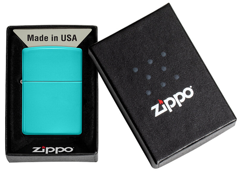 Зажигалка ZIPPO Classic с покрытием Flat Turquoise арт. 49454 - фотография № 4