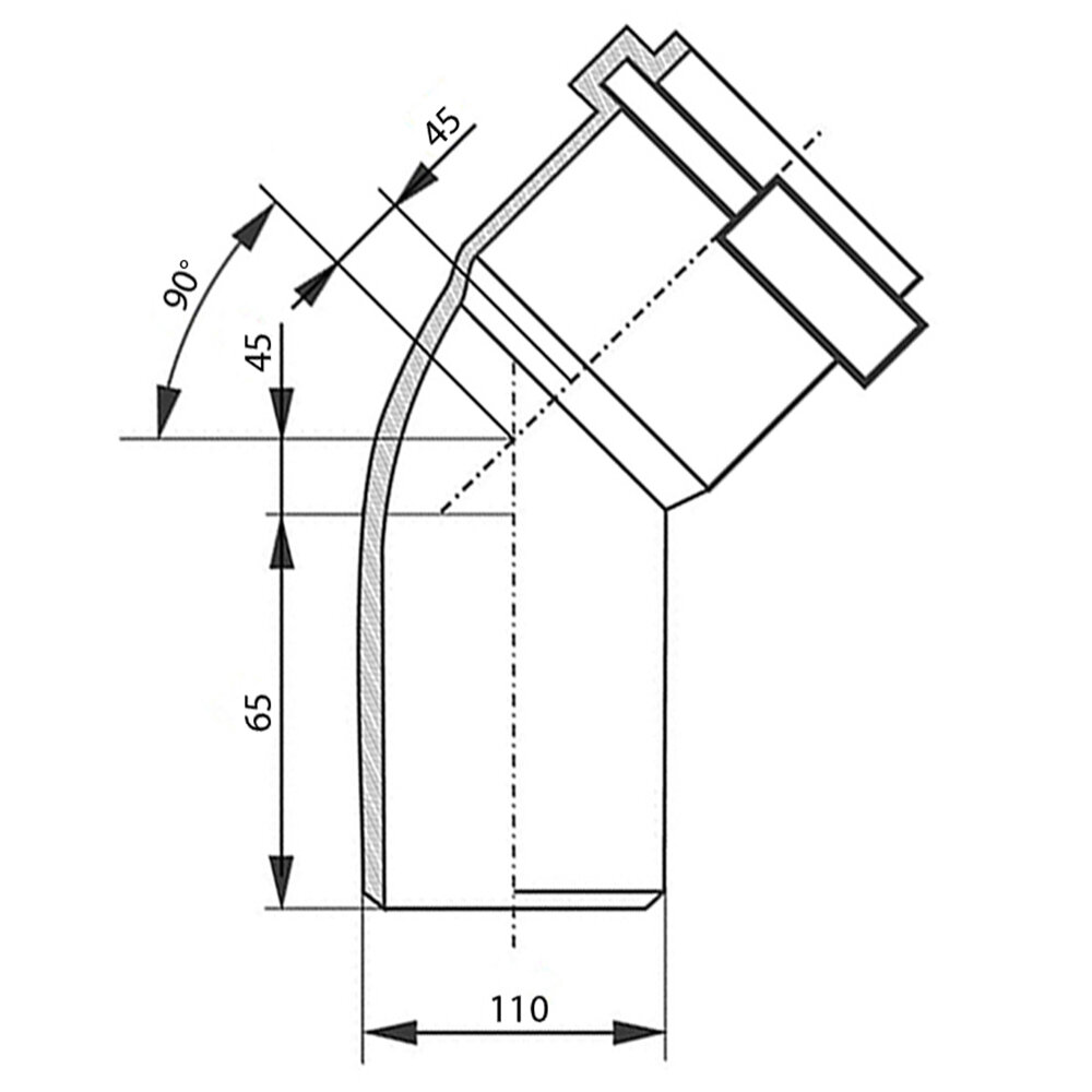 Отводы пластиковые канализационные 110 виды углы и градусы картинки