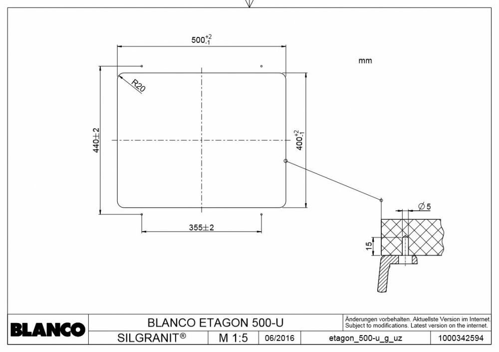 Кухонная мойка под столешницу BLANCO ETAGON 500-U - фотография № 15