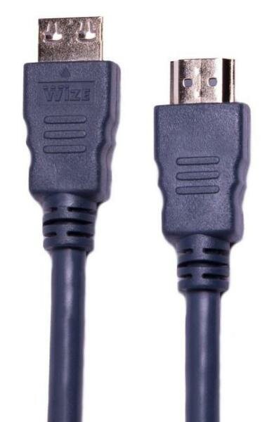 Кабель HDMI 3м Wize CP-HM-HM-3M круглый темно-серый