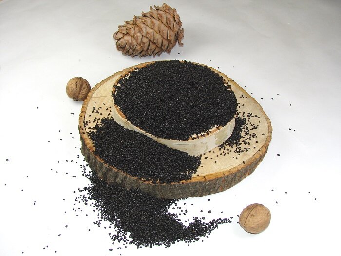 Песок цветной черный АКД, 0,8-2 мм, 1 кг - фотография № 1