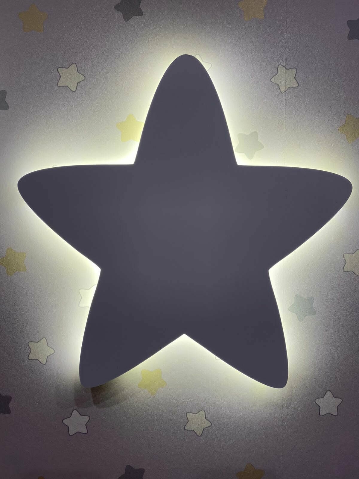 Светильник-ночник "Звезда" 35х35см, выключатель кнопочка, белая теплая подсветка - фотография № 4