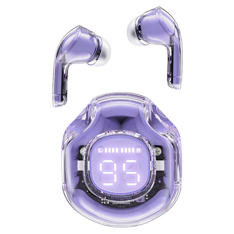 Беспроводные наушники ACEFAST T8 Crystal color bluetooth earbuds фиолетовые (Alfalfa purple)