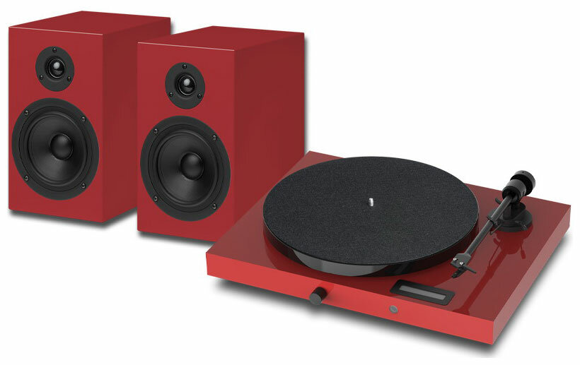     PRO-JECT SET JUKEBOX E1 + SPEAKER BOX 5 RED/RED