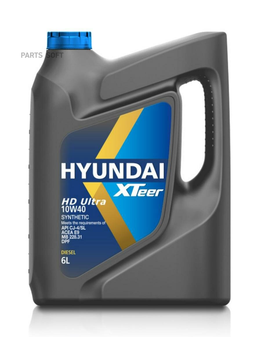 hyundai xteer hd ultra 10w40 (6l)_масло моторн.! синт.\ api ck-4/cj-4/sn, acea e9, mb 228.31