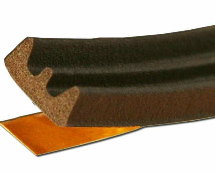Уплотнитель самоклеящийся 24 м, профиль "Е", коричневый (в упаковке 4 ленты по 6 метров) - фотография № 3