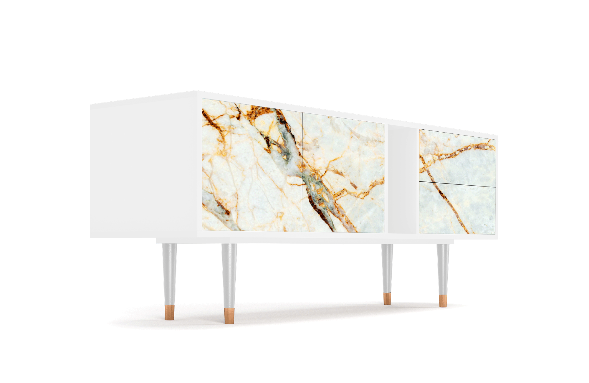 ТВ-Тумба - STORYZ - T1 Sandy Marble, 170 x 69 x 48 см, Белый - фотография № 4