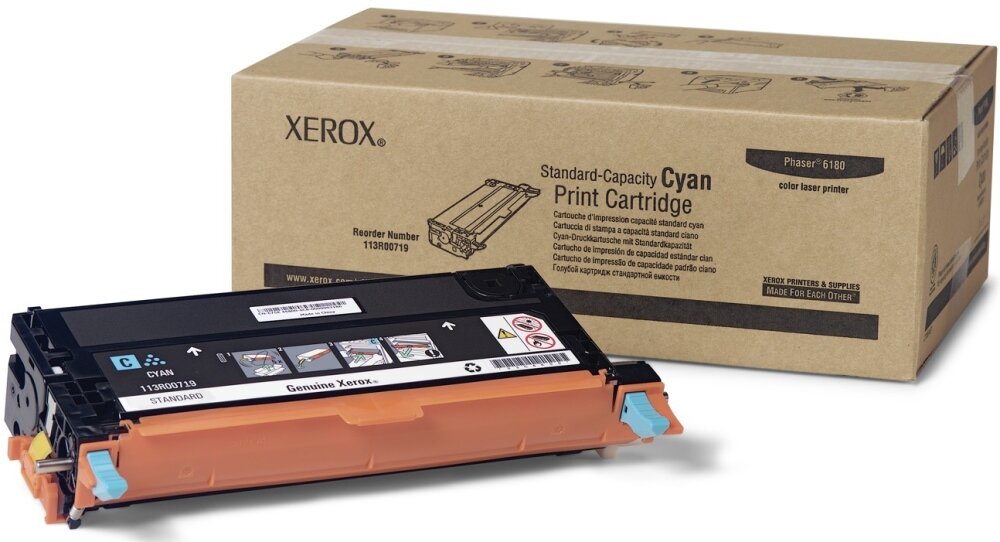 Картридж для печати Xerox Картридж Xerox 113R00719 вид печати лазерный, цвет Голубой, емкость