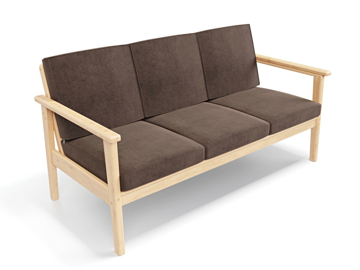 Садовый диван кушетка трехместная Soft Element Лориан коричневый - фотография № 1