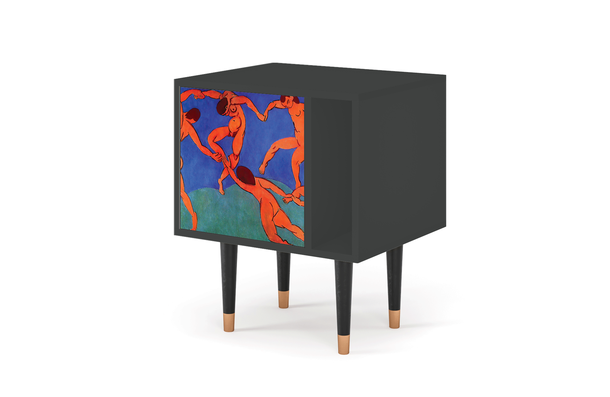 Прикроватная тумба - STORYZ - S2 The Dance by Henri Matisse , 58 x 69 x 48 см, Антрацит - фотография № 3