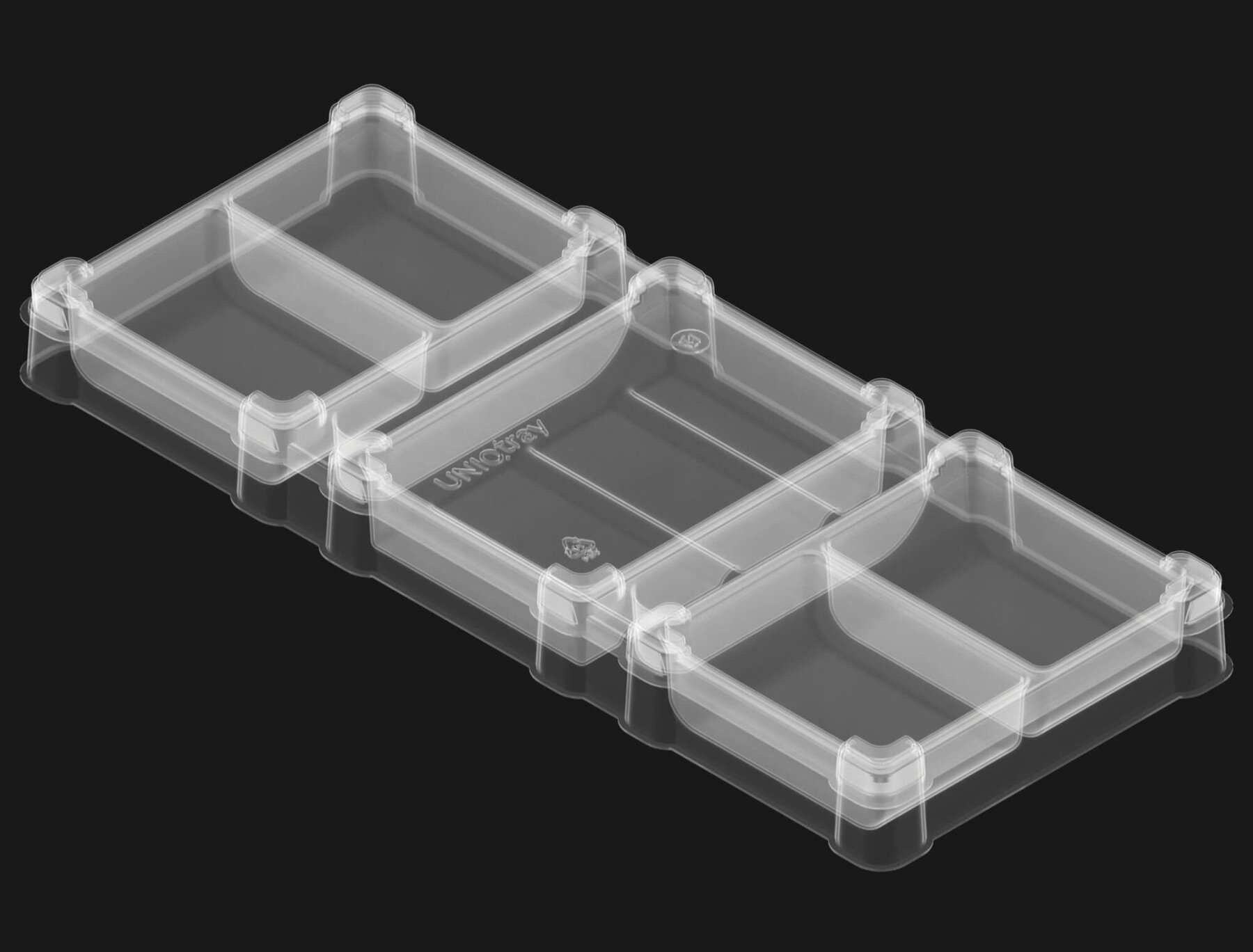 Органайзер для настольных игр UTS Organizer (7 секций). Прозрачное основание.