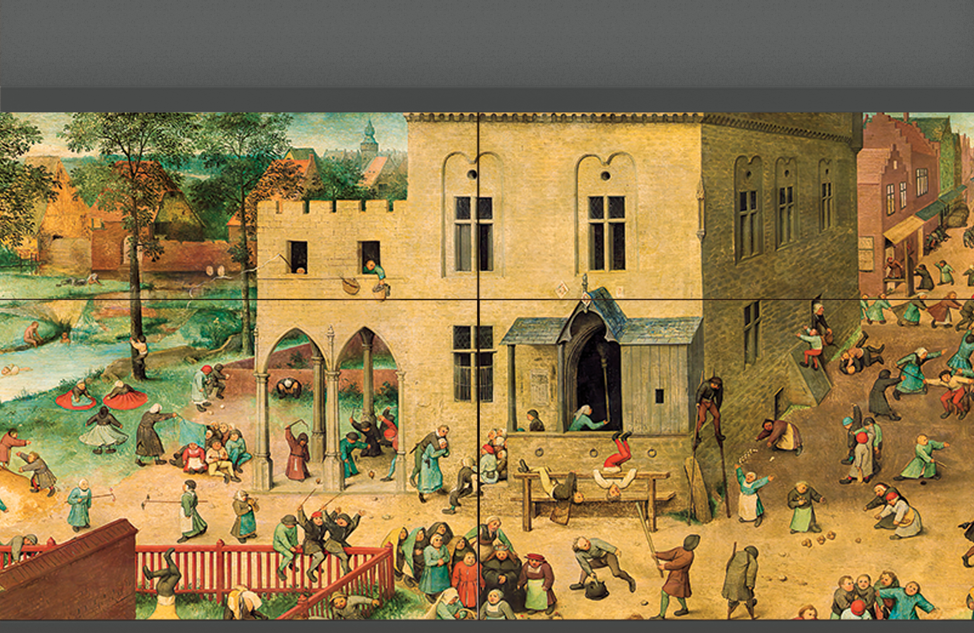 Комод - STORYZ - BS4 Children's Games by Pieter Bruege, 115 x 85 x 48 см, Антрацит - фотография № 5