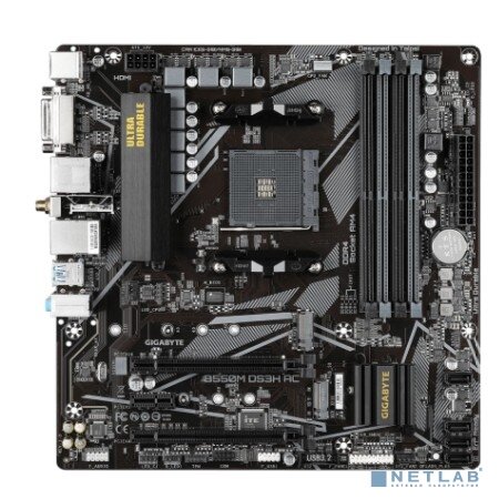 GIGABYTE Материнская плата Gigabyte B550M DS3H AC Soc-AM4 AMD B550 mATX