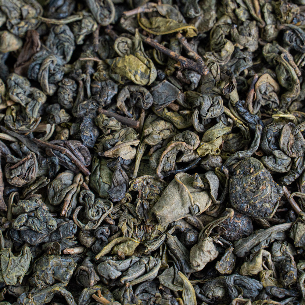 Зеленый чай "Ганпаудер крупный лист" 100 г. - фотография № 3