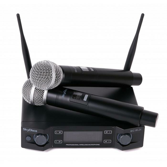 Караоке с акустикой и микрофонами SkyDisco Karaoke Home Set Music Pro: приставка с баллами микрофоны колонки 20 диск 2000 песен