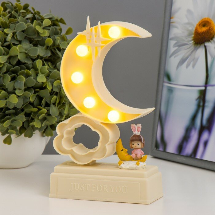 фото Ночник "Ночка" 5хLED 4000К 2хАА слоновая кость 20х12х5,5см RISALUX