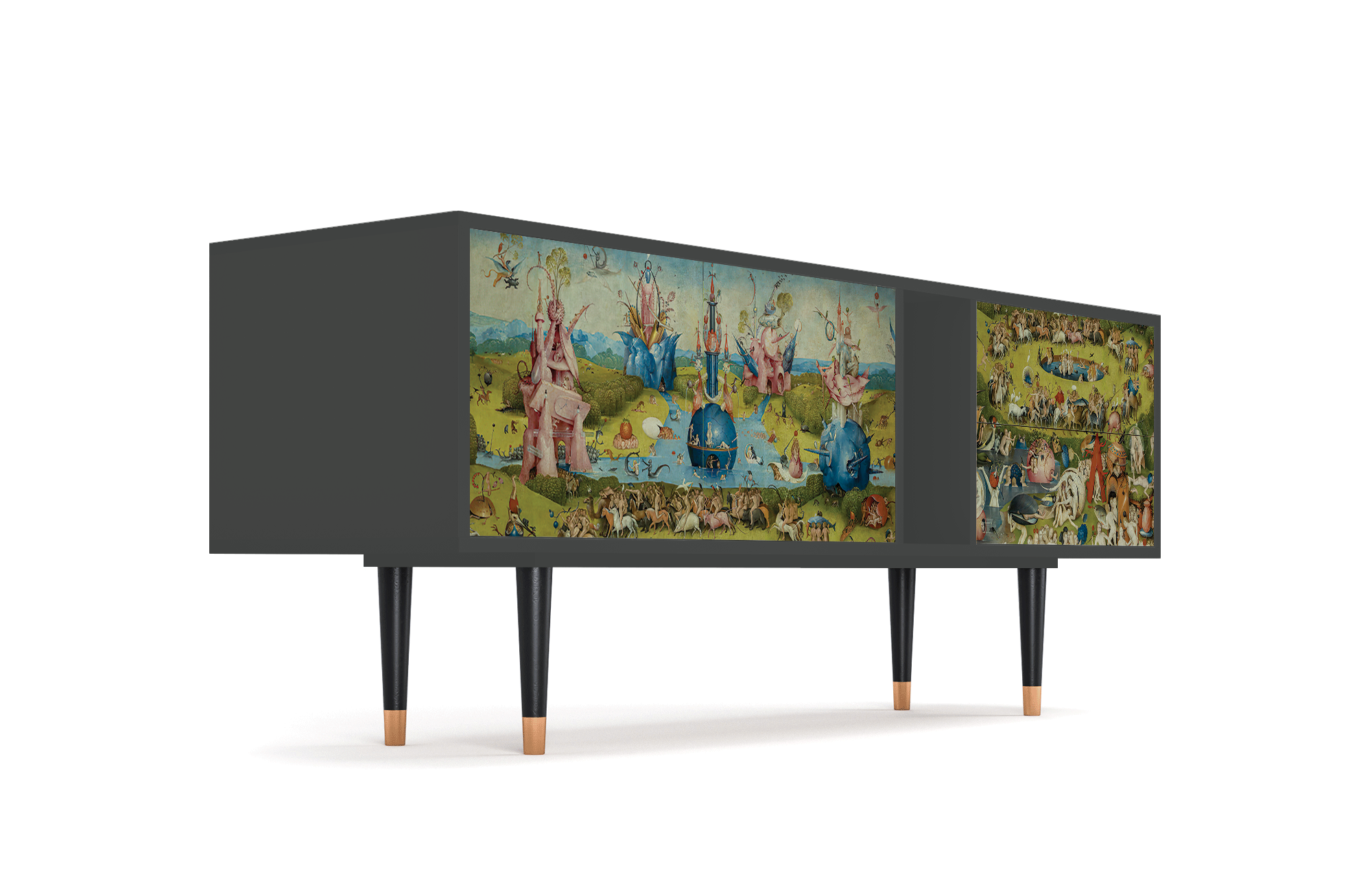 ТВ-Тумба - STORYZ - T1 The Garden by Hieronymus Bosch, 170 x 69 x 48 см, Антрацит - фотография № 4
