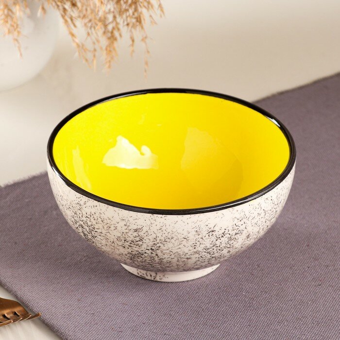 фото Салатница "Персия", керамика, желтая, 15 см , 700 мл, 1 сорт, Иран