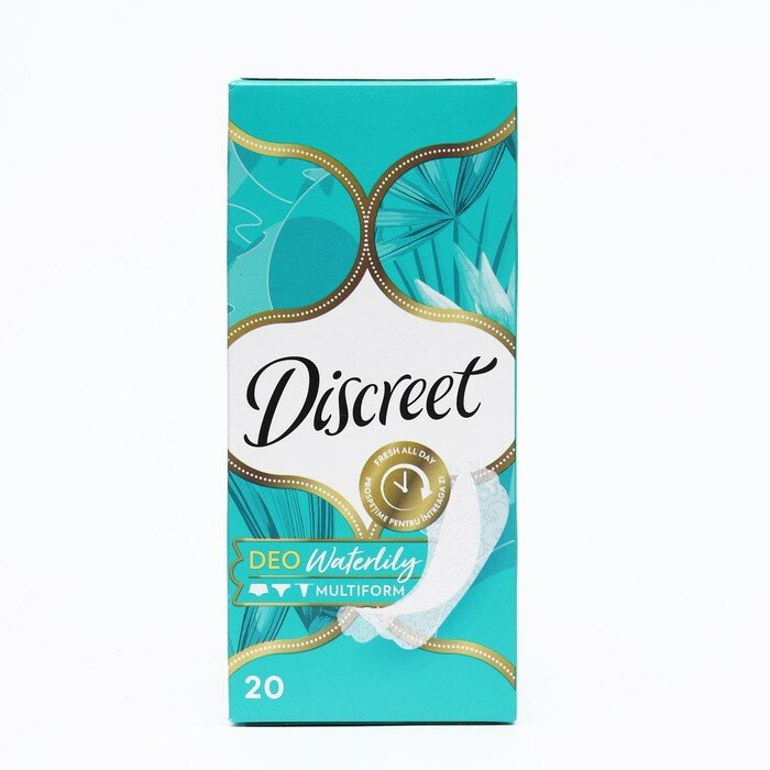 Прокладки ежедневные Discreet Plus Deo "Водяная лилия", 20 шт.