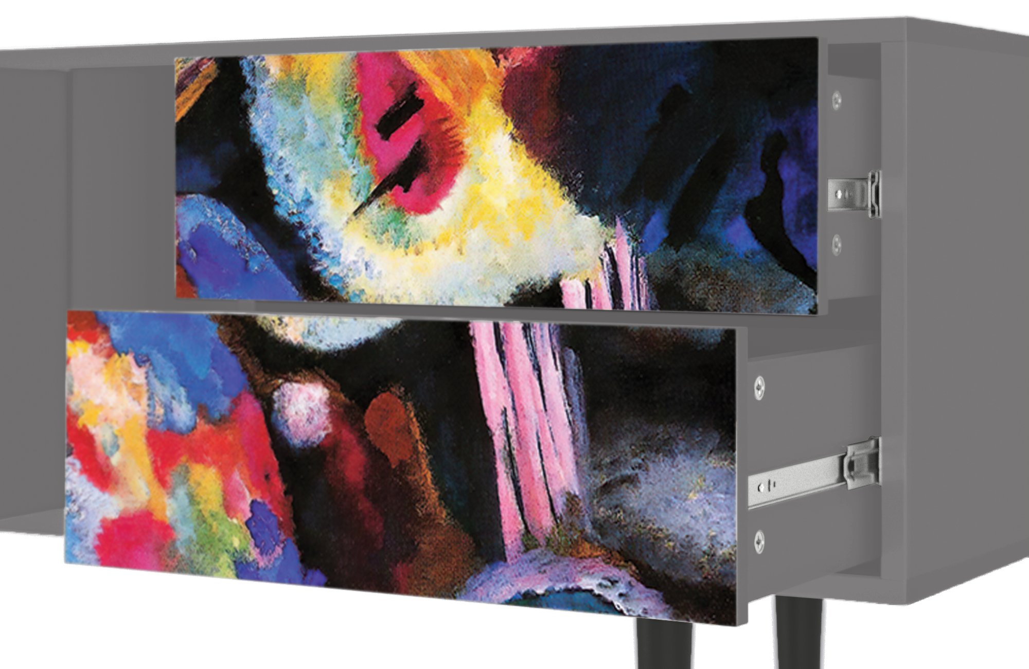 ТВ-Тумба - STORYZ - T1 Kandinsky, 170 x 69 x 48 см, Серый - фотография № 5