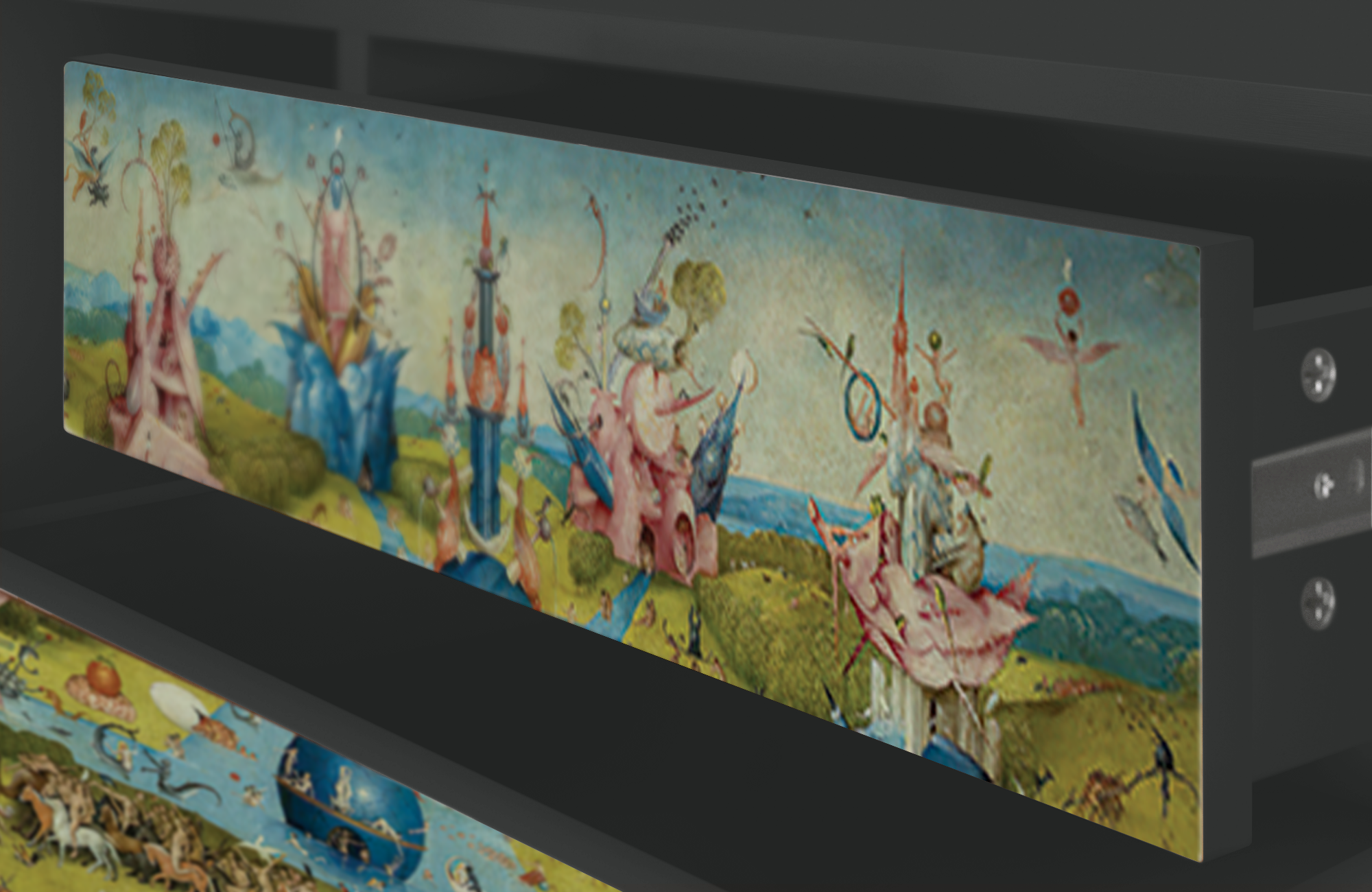 ТВ-Тумба - STORYZ - T4 The Garden by Hieronymus Bosch, 170 x 59 x 48 см, Антрацит - фотография № 5