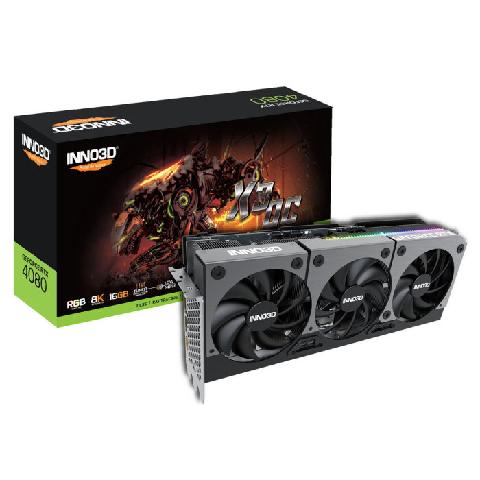 Видеокарта INNO3D RTX 4080 X3 OC//RTX4080, HDMI, DP*3, 16G,D6X