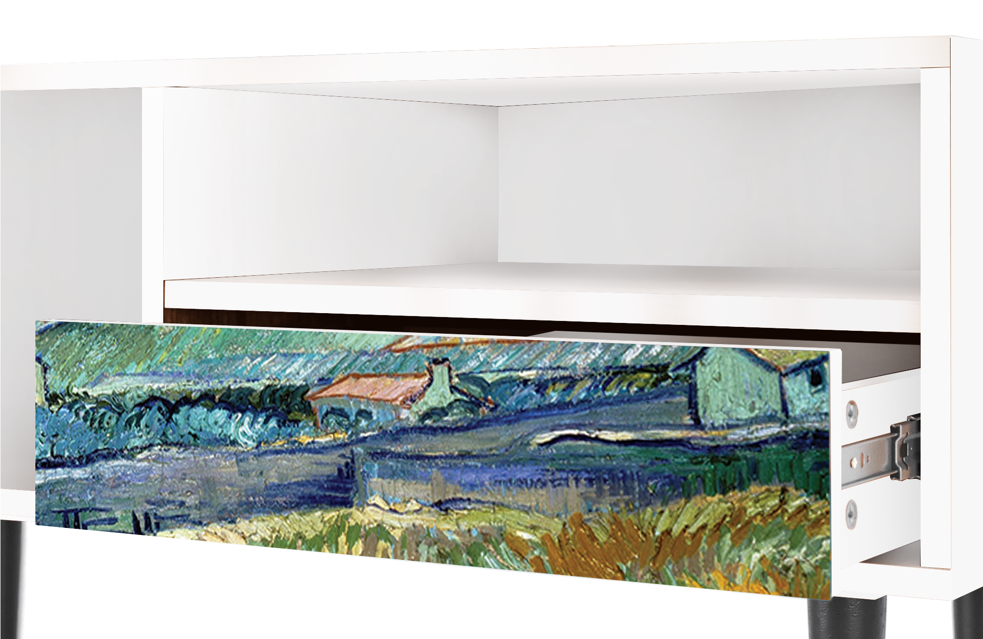 ТВ-Тумба - STORYZ - T3 Landscape from Saint-Rémy by Vincent van Gogh, 115 x 59 x 48 см, Белый - фотография № 5