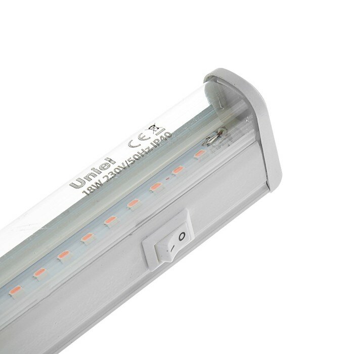 Uniel Фитосветильник светодиодный Uniel, 18 Вт, 560 мм, IP40, 230 В, спектр для рассады, с выкл. - фотография № 4