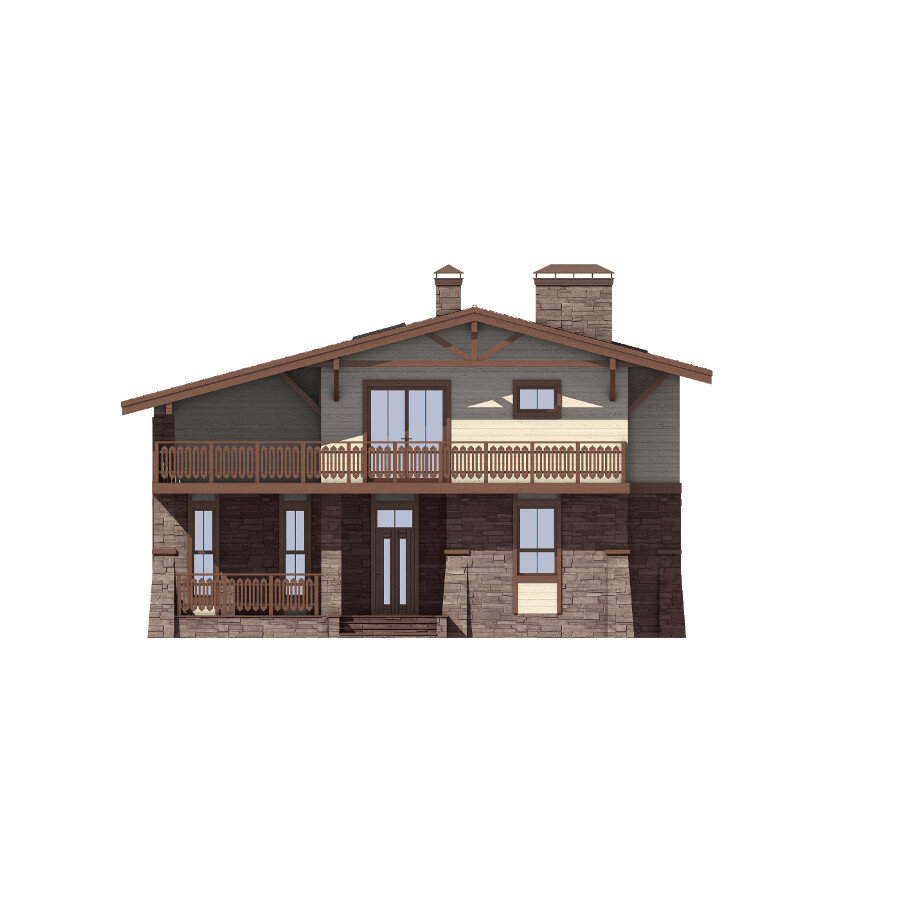 62-23-Catalog-Plans - Проект двухэтажного дома из газобетона с террасой - фотография № 4