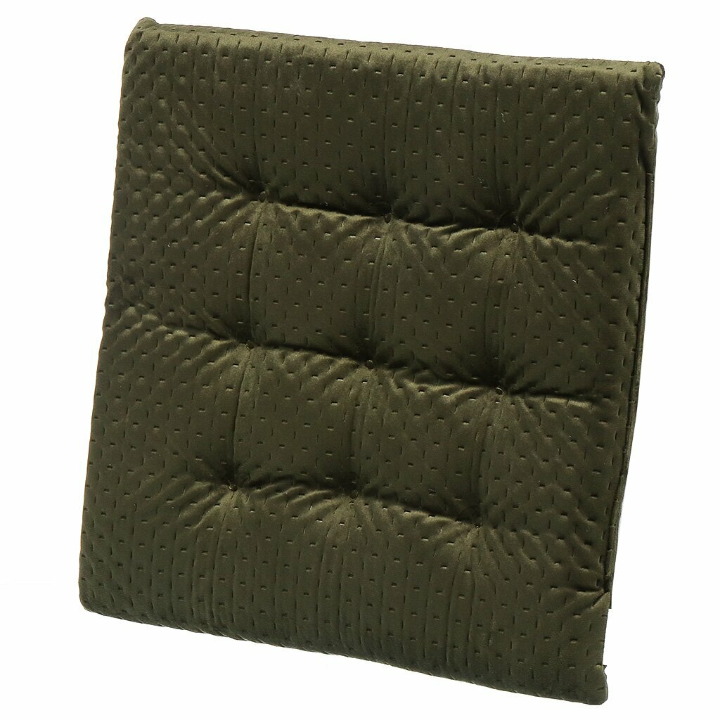 Сиденье мягкое 100% полиэстер, 40х40 см, темно-зеленое, T2023-3271 - фотография № 4