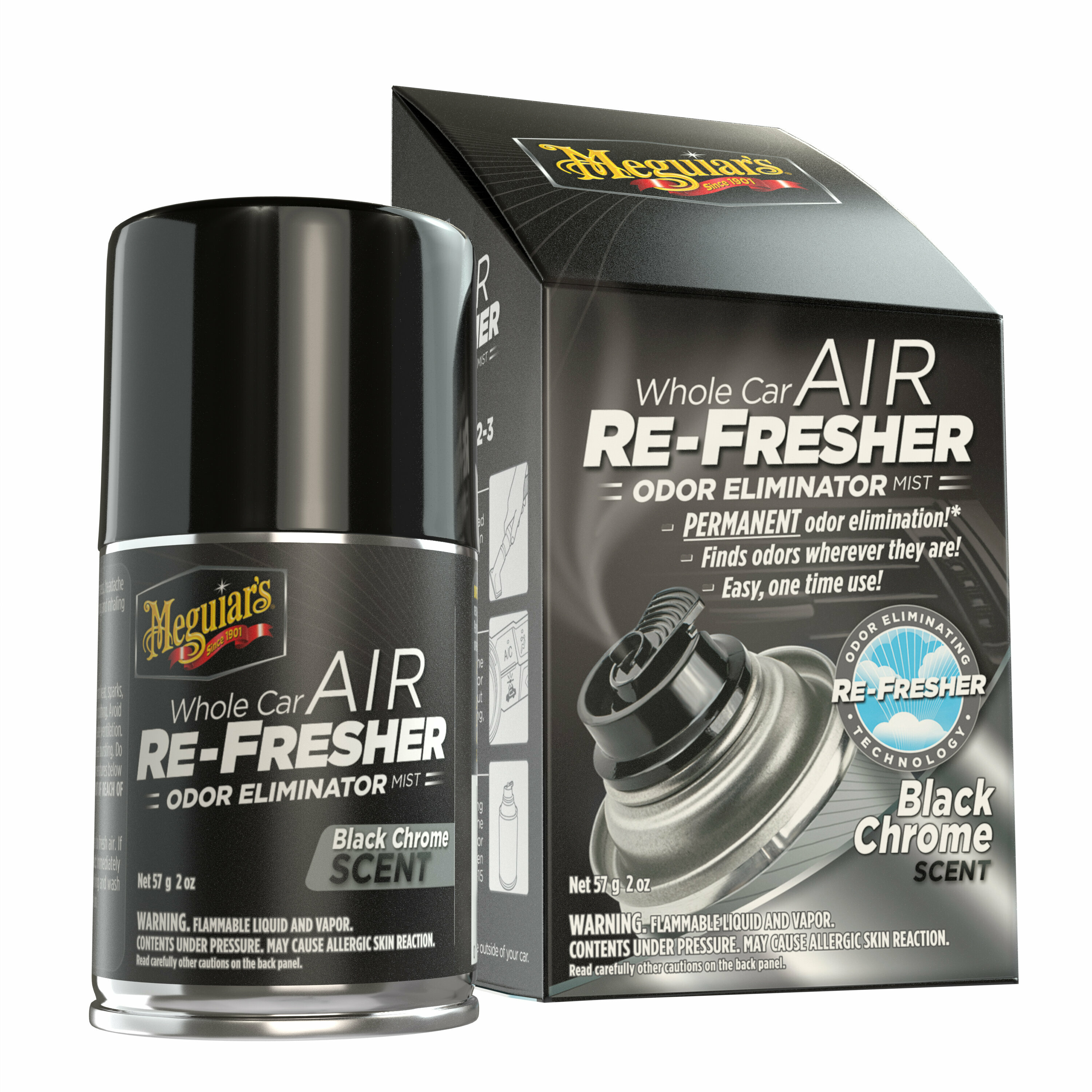 Нейтрализатор запахов в салоне "чёрный хром" Air Re-Fresher Black Chrome Scent 59 мл