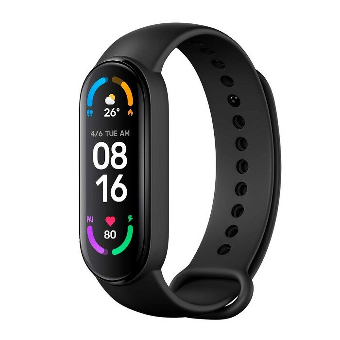 Фитнес-браслеты XIAOMI Фитнес-браслет Xiaomi Mi Smart Band 6 NFC, 1.56", Amoled, WR50M, BT5.0, чёрный