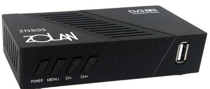 ZOLAN ZN 805 DVB-T2/C/Wi-Fi/IPTV/MEGOGO/YouTube дисплей