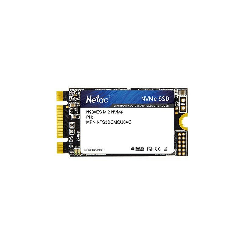 Netac Накопитель SSD M.2 2242 N930ES NVMe PCIe 256GB NT01N930ES-256G-E2X