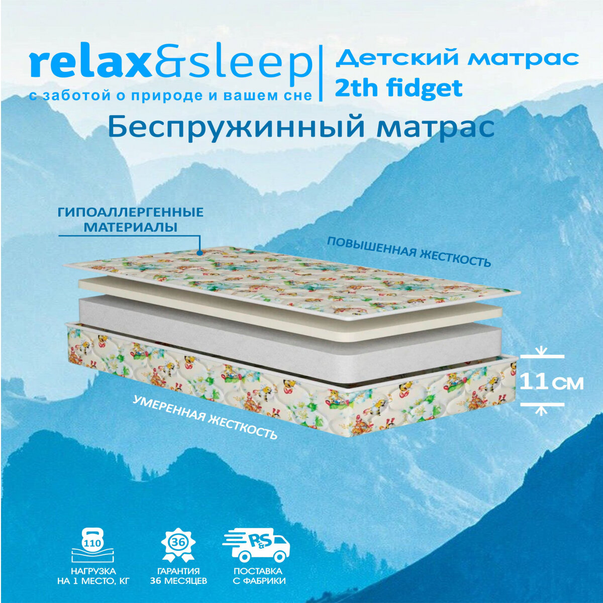 Матрас Relax&Sleep 2th fidget (80 / 200) - фотография № 1