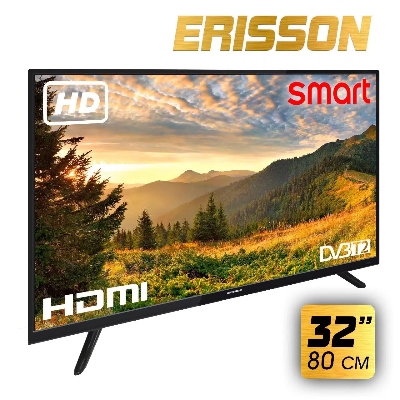 32" Телевизор Erisson 32LES90T2 2019 IPS, черный